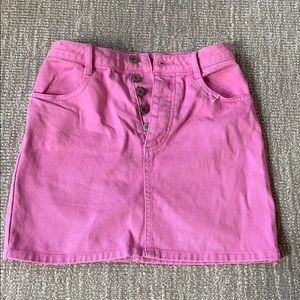 Brandy Melville Bubblegum Pink Rare Jean Skirt